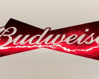 Budweiser Bowtie Vinyl Decal Sticker Oracal 651 Beer Brands Logo - Window - Laptop