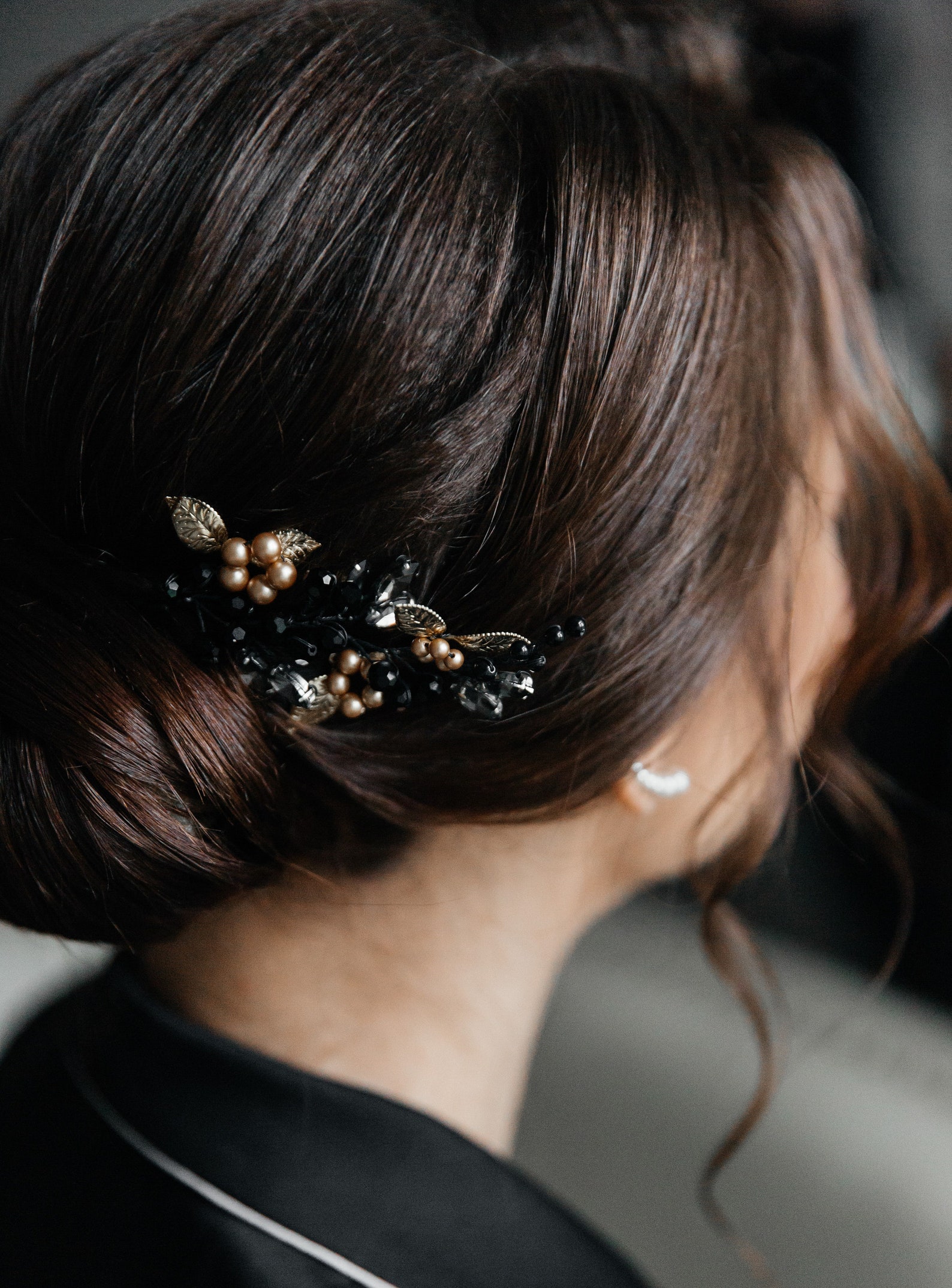 braut haarschmuck schwarz