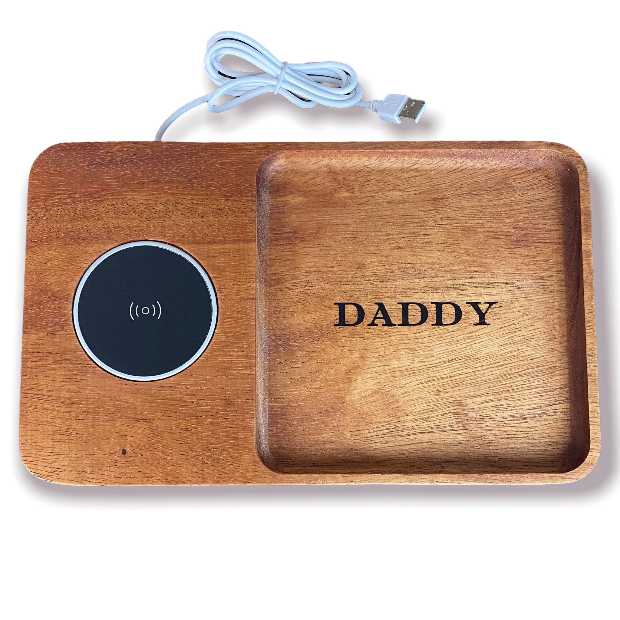 Jpfezry Best Dad Ever Gifts for Father from Daughter Wife Son Kids-PU  Leather Tray with Key Chain,Father's Day,Birthday Gift for