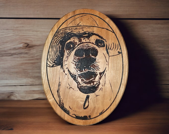 Wooden Pet Memorial Portrait Family Keepsake Personalized Gift Pet Loss Display Sympathy Tribute Rustic Wood Remembrance Plaque Wall Art