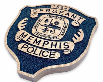 Memphis Police Department personalized police badge plaque