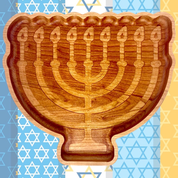 Menorah Candles Tray, Joyous Chanukah Tradition, Kiddish Cup, Embrace the Jewish Holiday Spirit.