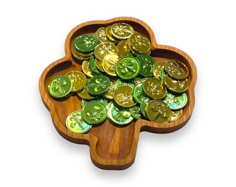 St Patricks Day wooden tray or candy solid  celebrate March 17 Irish symbol