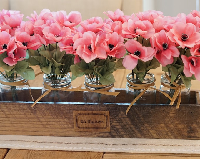 Rustic Flower Box Centerpiece for Farmhouse Decor - Excellent Gift for Many Occasions.