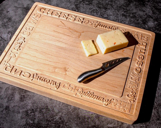 Wooden Cheese Board  Unique Wedding Present Fifth Anniversary Wood Gift  Foodie Gourmet Charcuterie Platter Heirloom Worthy Gift