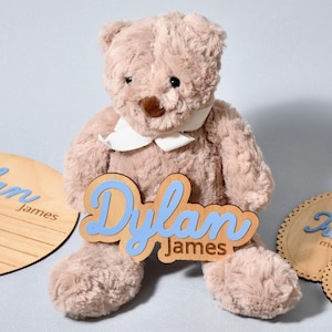 Panneau de faire-part de naissance pour bébé garçon, signe de statistiques pour nouveau-né, carte d'étape importante, accessoire photo mensuel, cadeau de douche, décoration de chambre de bébé, signe d'hôpital pour nouveau-né