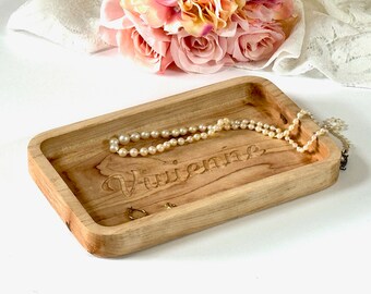 Bridesmaid Gift Idea.  Personalized Earring Holder or Elegant Jewelry Tray.