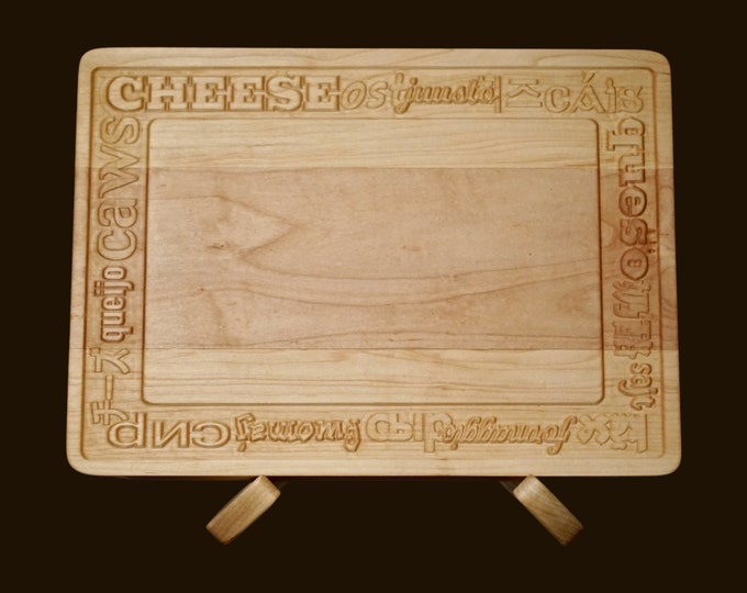 Bread Board or Artisan Charcuterie Board for Memorable Wine and Cheese Parties. Wonderful Mother's Day Gift.