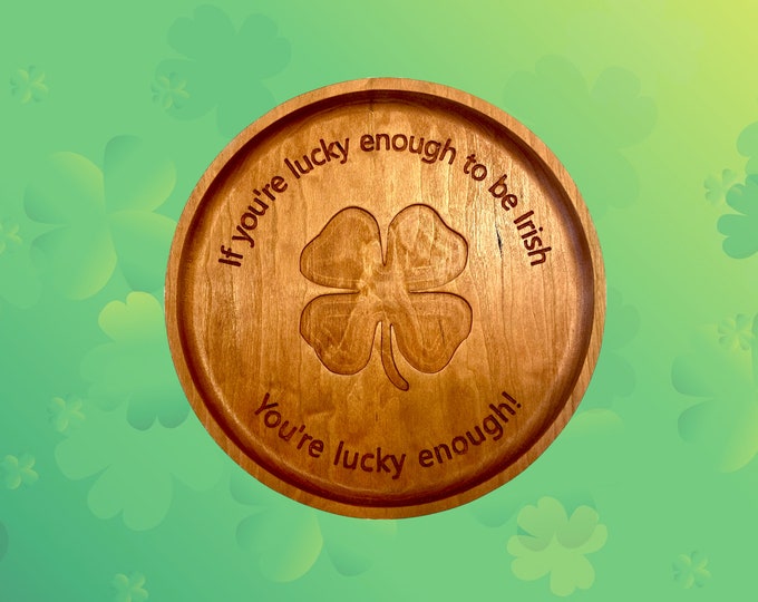 St Patrick's Day party tray; Lucky Charm; Green beer;  Shamrock four leaf clover Happy St Paddy's Day