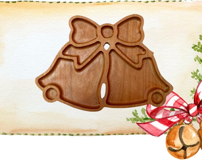 Silver Bells Snack Tray, Secret Santa Gift, Hostess Gift, Christmas Memories