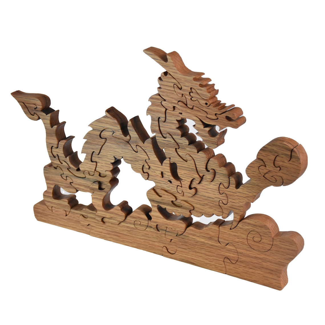 Large Wooden Dragon Puzzle Etsy