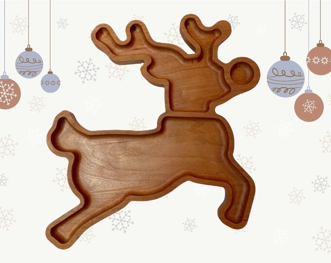 Rudolph the Red-Nosed Reindeer snack tray Fill With Christmas cookies, candy or other treats - Christmas dinner decor