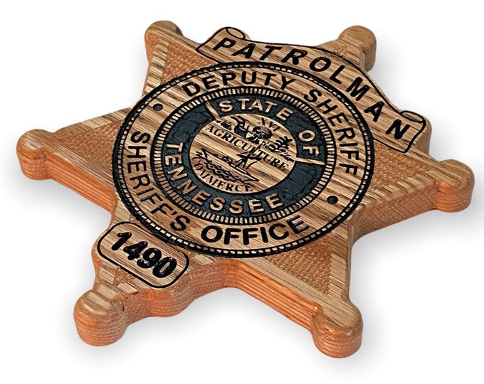 Personalized Shelby County Tennessee Sheriffs Department badge wall plaque SCSO