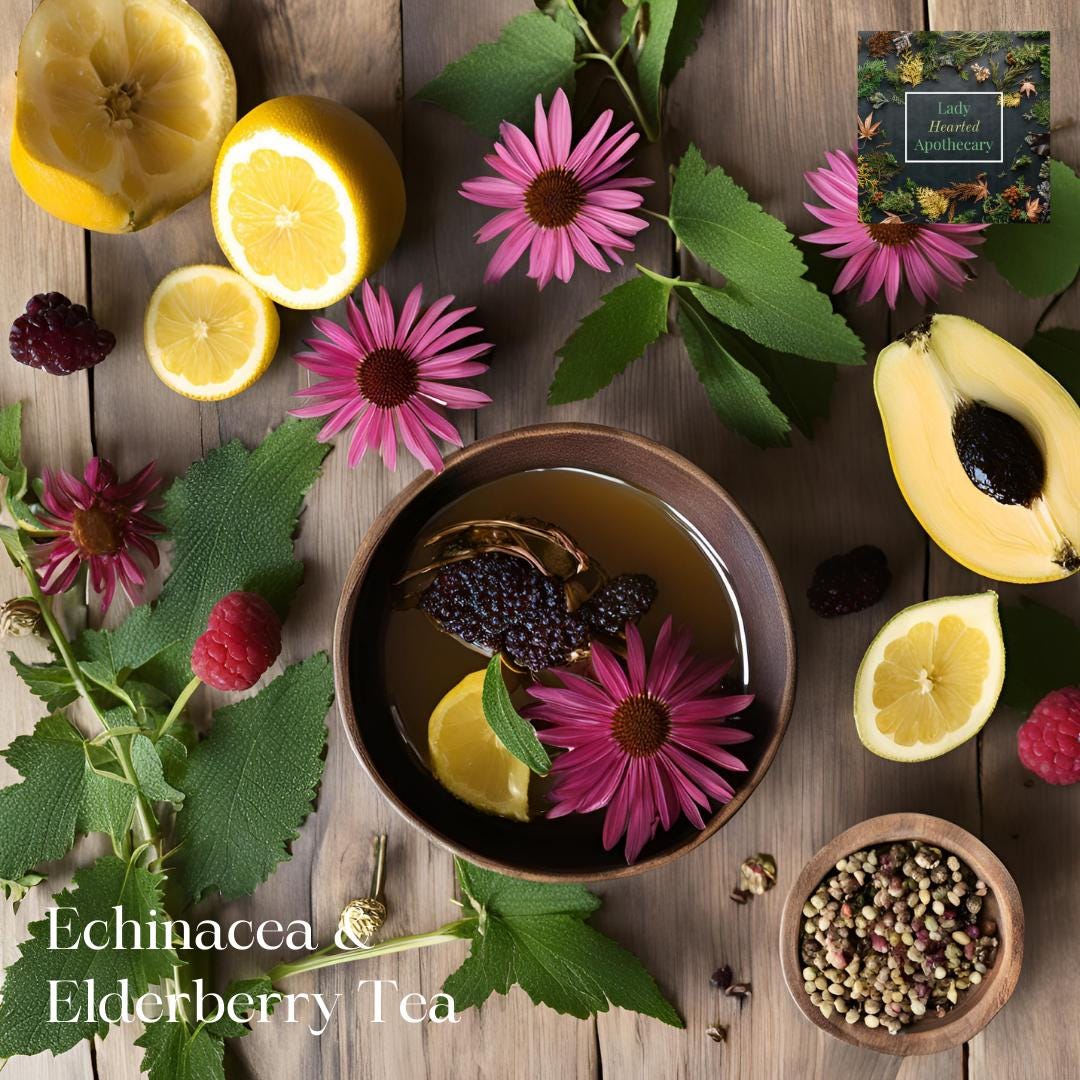 Echinacea & Elderberry Herbal Tea - Etsy