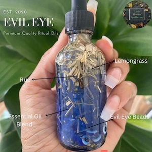 Evil Eye Ritual Oil / Spell Oil / Manifestation Oil / Witchcraft / Intention Oil / Hoodoo / Conjure Oil