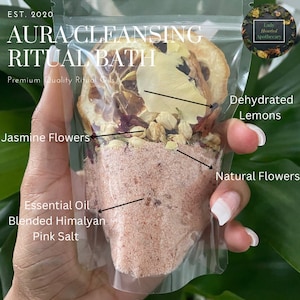 Aura Cleansing Bath Salts / Herbal Bath Soak / Witch Bath / Cleansing Bath / Organic Herbs / Tea Bath