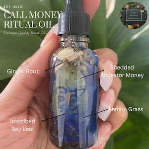 Call Money / Fast Money Ritual Oil / Spell Oil / Manifestation Oil / Witchcraft / Intention Oil / Hoodoo / Conjure Oil