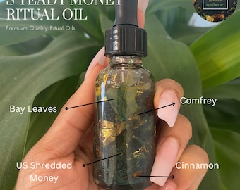 Steady Money Ritual Oil / Spell Oil / Manifestation Oil / Witchcraft / Intention Oil / Hoodoo / Conjure Oil