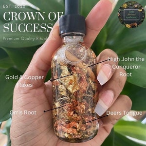 Crown Of Success Ritual Oil / Spell Oil / Manifestation Oil / Witchcraft / Intention Oil / Hoodoo / Conjure Oil
