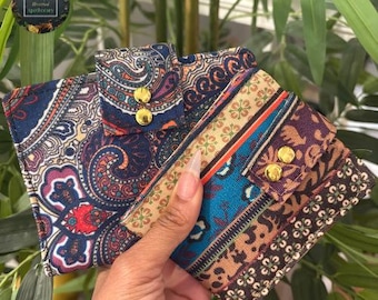 Handcrafted Rollerball Organizer | Fits .33 oz Oils | Essential Oil Pouch | Travel Roller Bottle Case | Boho Fabric Bag