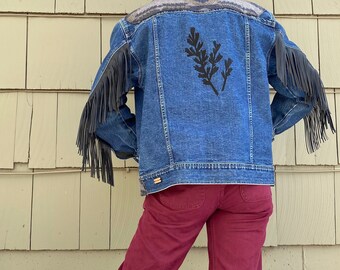 Upcycled Southwest Fringe Jacket