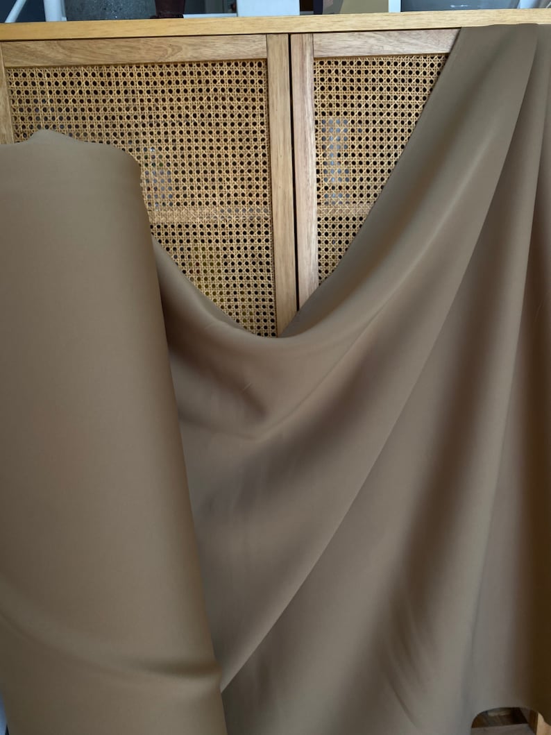 Beige Neoprene Fabric Scuba 2mm Swimwear Activewear Fabric Stretch by