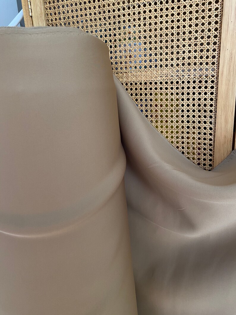 Beige Neoprene Fabric Scuba 2mm Swimwear Activewear Fabric Stretch by