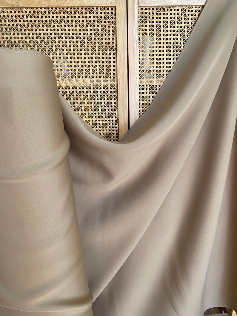 Beige Neoprene Fabric Scuba 2mm Swimwear Activewear Fabric Stretch by