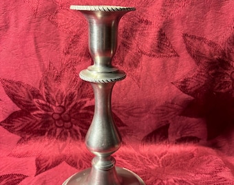Beautiful Antique Pewter Candleholder c. 1850 - American or English