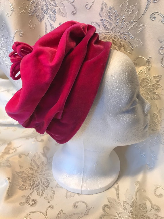 1950s Vintage Miss Alice Velvet Ladies Hat