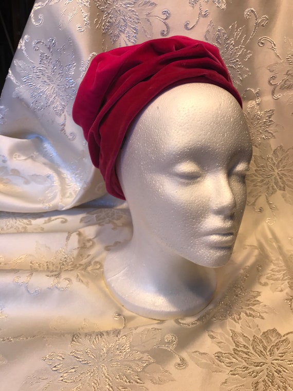 1950s Vintage Miss Alice Velvet Ladies Hat - image 3