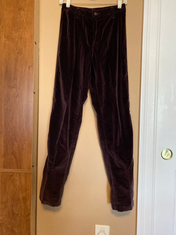 Vintage 1970's Calvin Klein Rare Velvet High Rise 