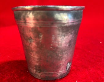 Antique Pewter Beaker With Maker's Mark c. 1820