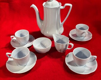 Vintage Johnson Brothers Greydawn Sky Blue Fine China English Tea Service for Four