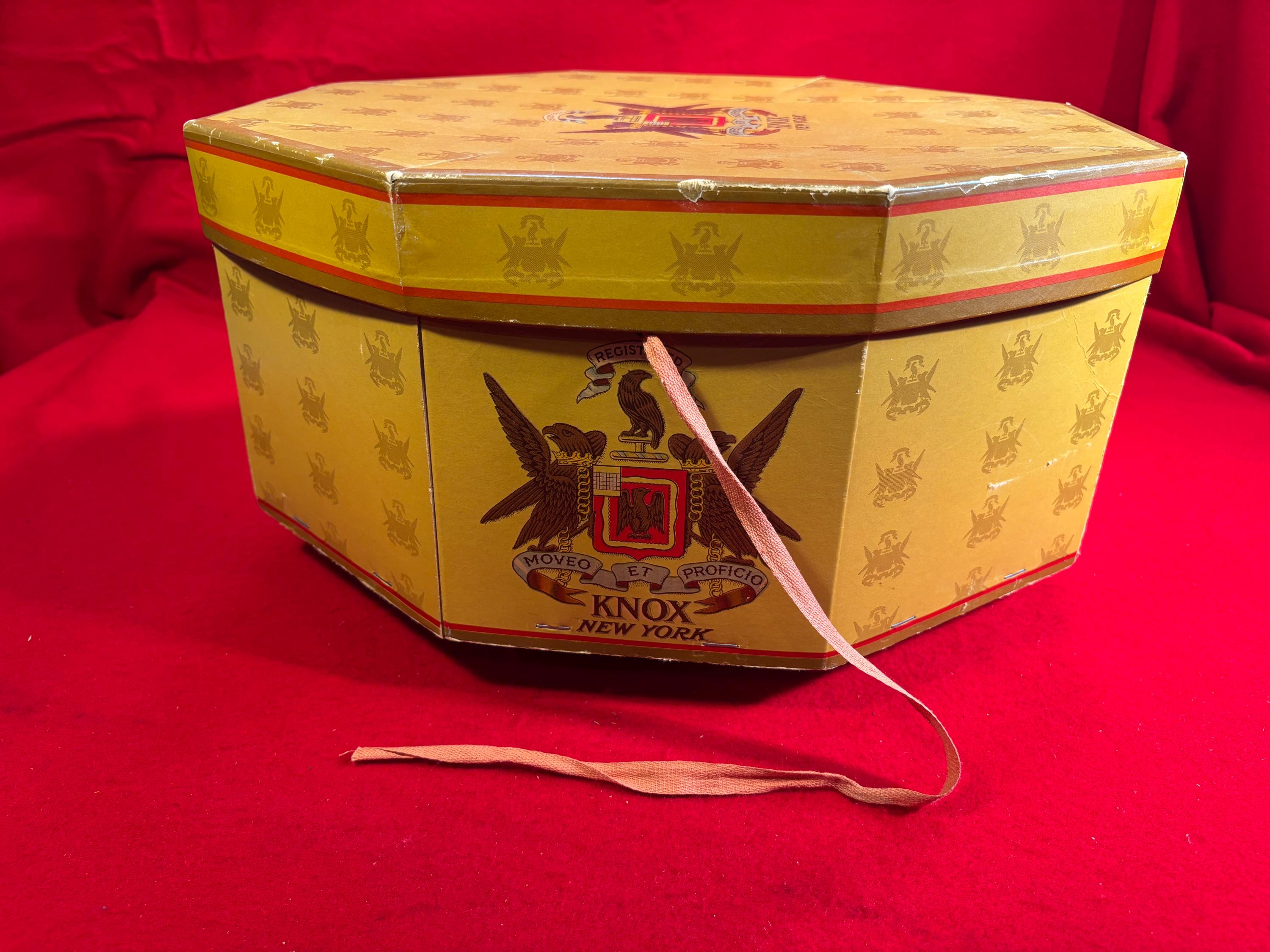 Vintage hat box from New York Vintage Knox NY Brown Homburg Men main image 4