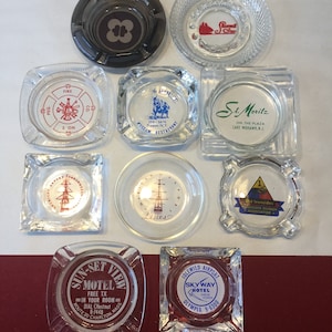 Vintage Glass Ashtray Collection