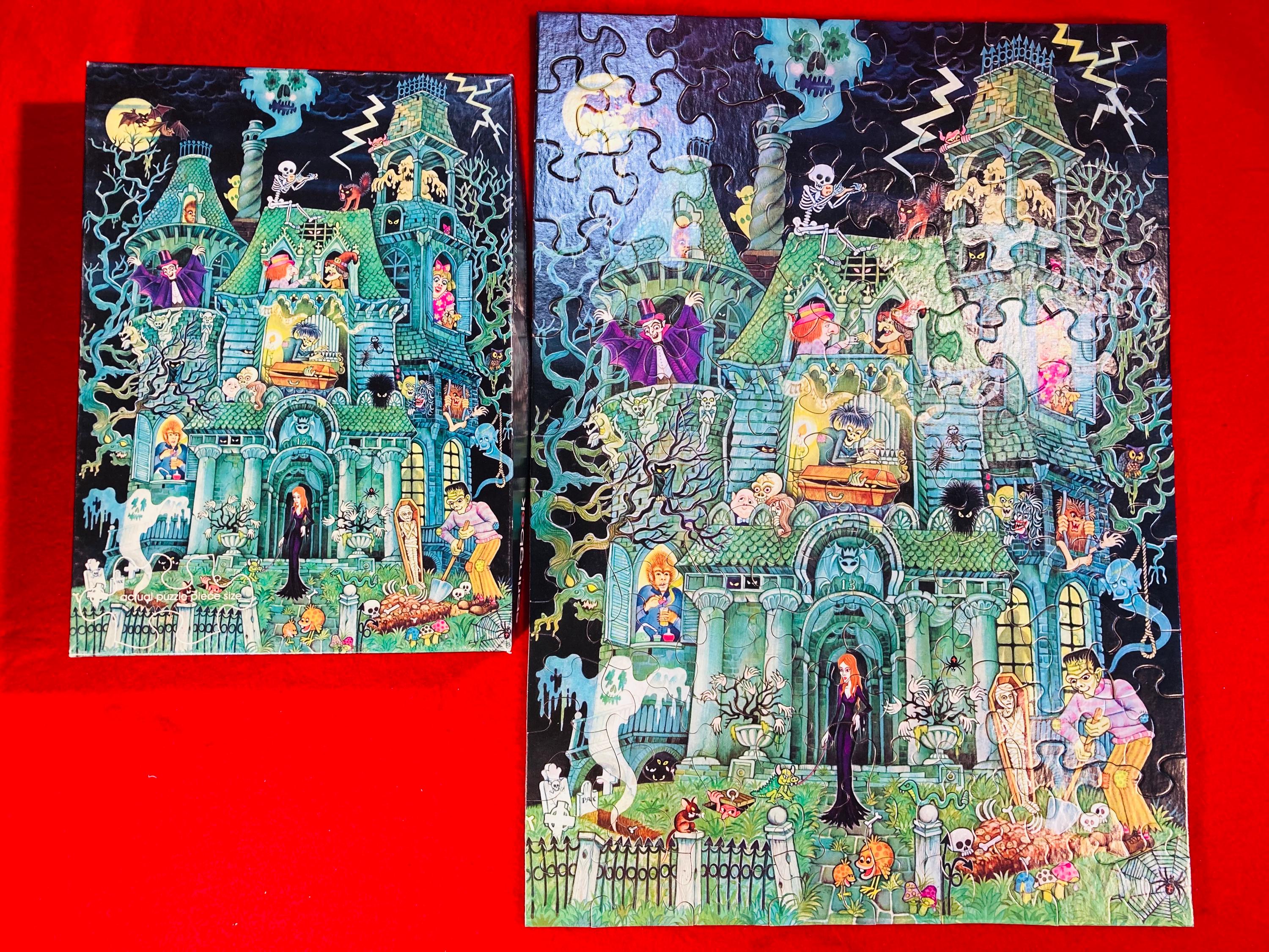 Vintage 1970's the House on Haunted Hill Springbok Puzzle 100