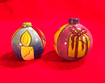 Prospero Designworks Salt & Pepper Shakers in the manner of Christmas Balls