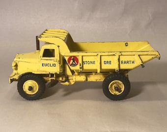 Vintage Dinky Supertoy "Euclid Rear Dump Truck 965" Die Cast Metal made in England, 1950s