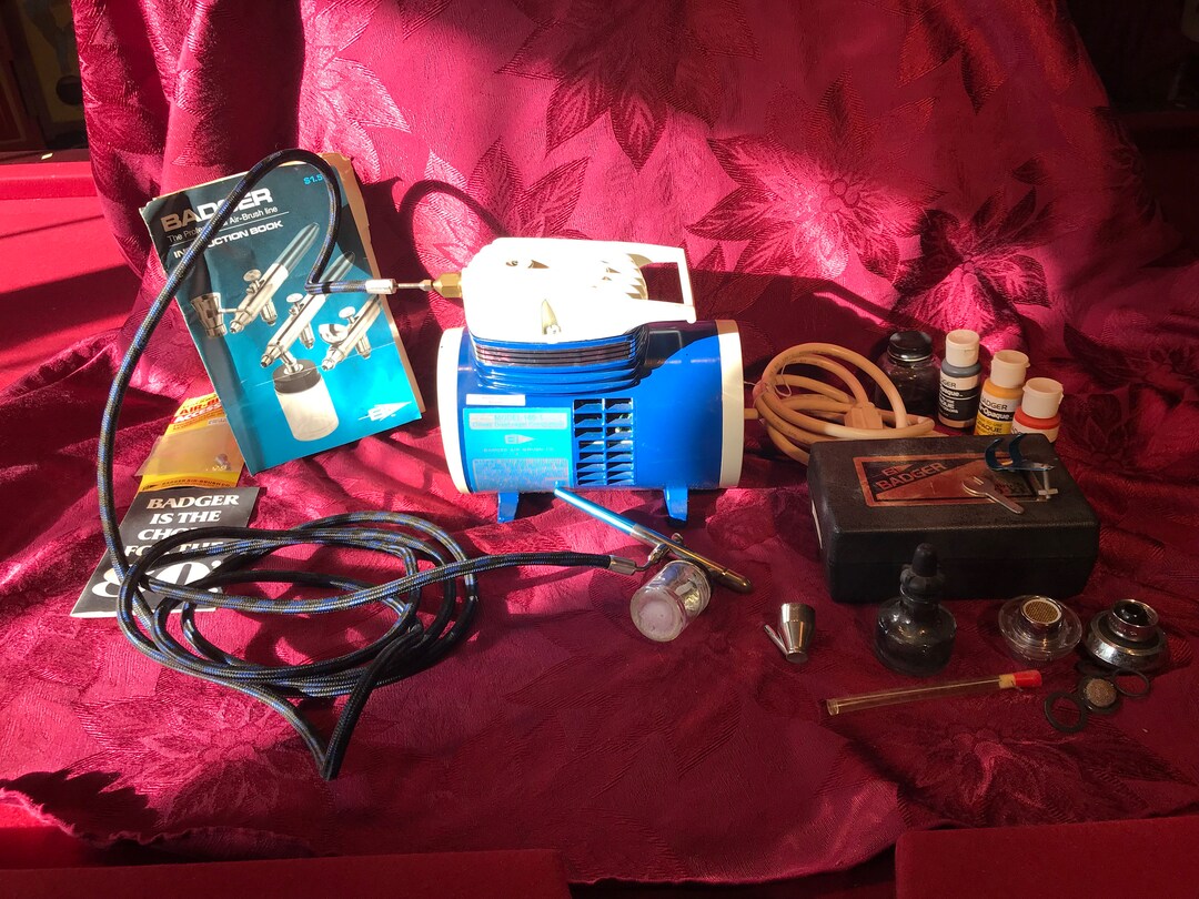 Badger Model 1801 Airbrush Compressor With Accessories Etsy