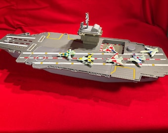 Redbox 2002 No. 69016 Aircraft Carrier Toy Launches 6 Planes With