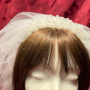 Bridal Headpiece Crystal Mystique Tiara from Vintage Radiance Bridal Veil Collection by Washington Millinery Supply since 1926
