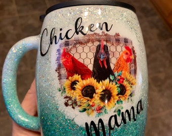Chicken Mama Coffee Lovers Cup, coffee mug, chicken owner cup, chicken lovers gift, unique gift, Funny coffee mug, Christmas gifts for women