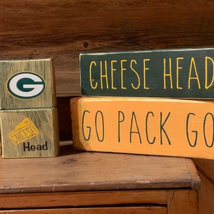 Blocs de mots football Green Bay Packers, cadeaux sport pour homme, cadeau Green Bay Packers, fan de sport de football, cadeaux pour homme, idée cadeau homme