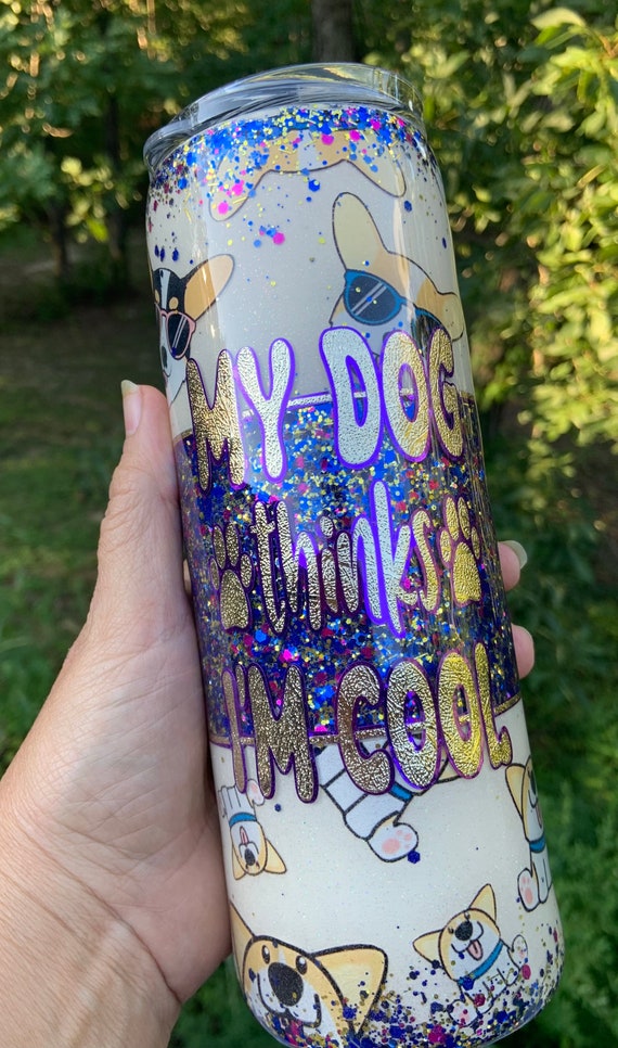 Corgi Tumbler - Purple Cartoon Corgi Tumbler - Purple Cartoon