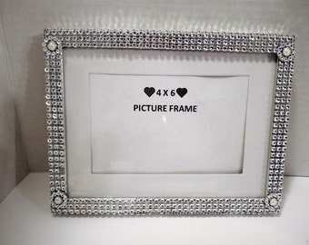 Gifts for her Pink /& Silver Bling Photo Frame Western Picture Frame