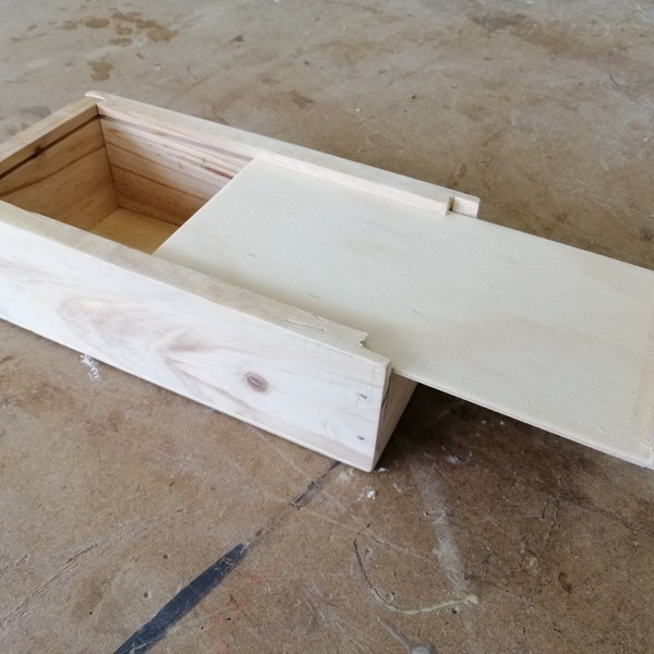 Woodworking Plans - Sliding Lid Pencil Box