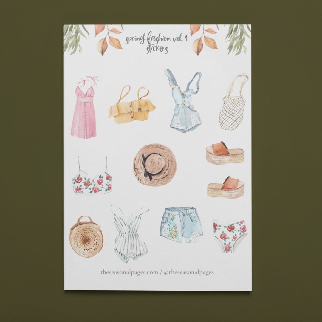Printable Fashion Stickers Printable Sticker Set Fashion - Etsy
