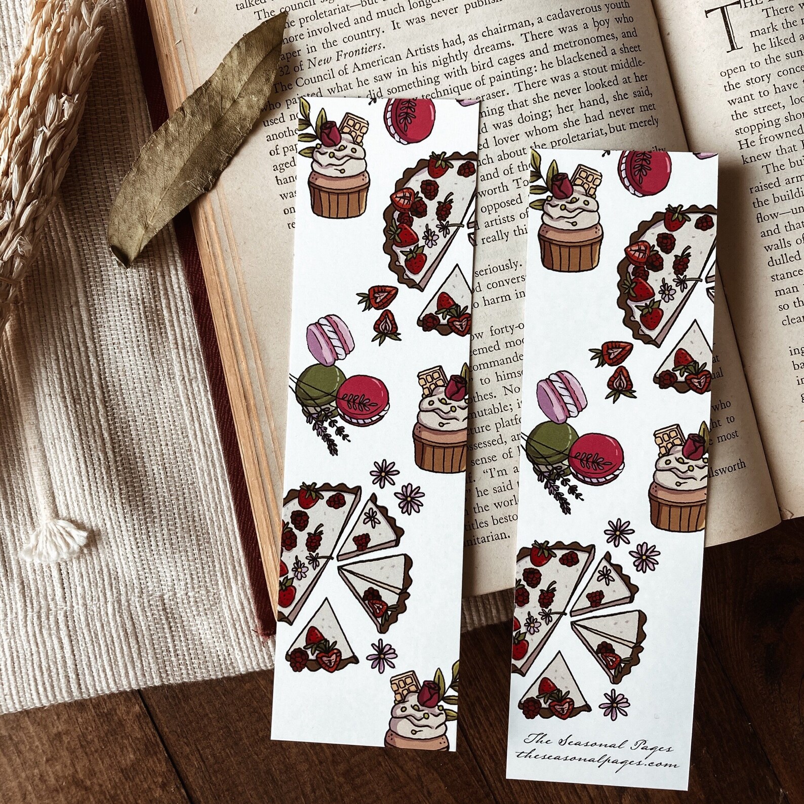 Dessert Bookmark Food Bookmark Bookmarks Illustrated | Etsy