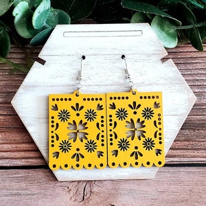 Floral Papel picado earrings